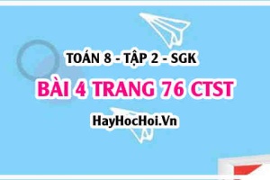 Bài 4 trang 76 Toán 8 Tập 2 Chân trời sáng tạo